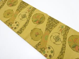 リサイクル　花丸紋にいろは模様織り出し袋帯